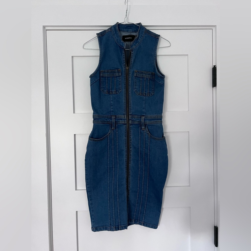MINKPINK - denim zip up dress - Picture 3 of 3